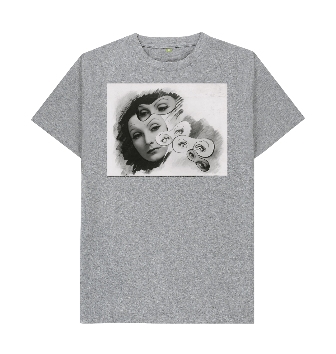 Athletic grey printed t shirt front