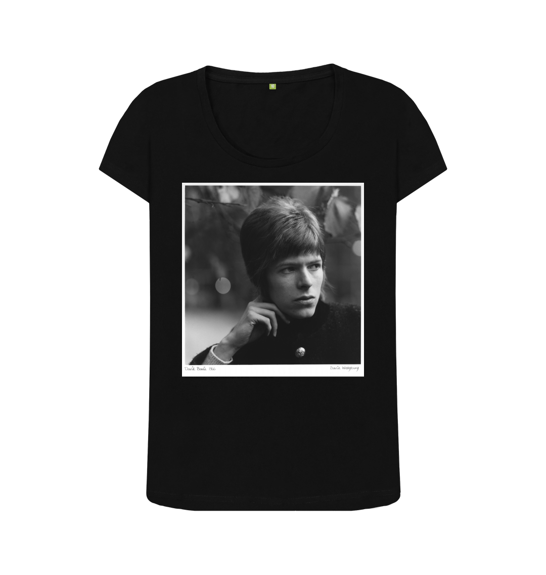 Black printed t shirt front