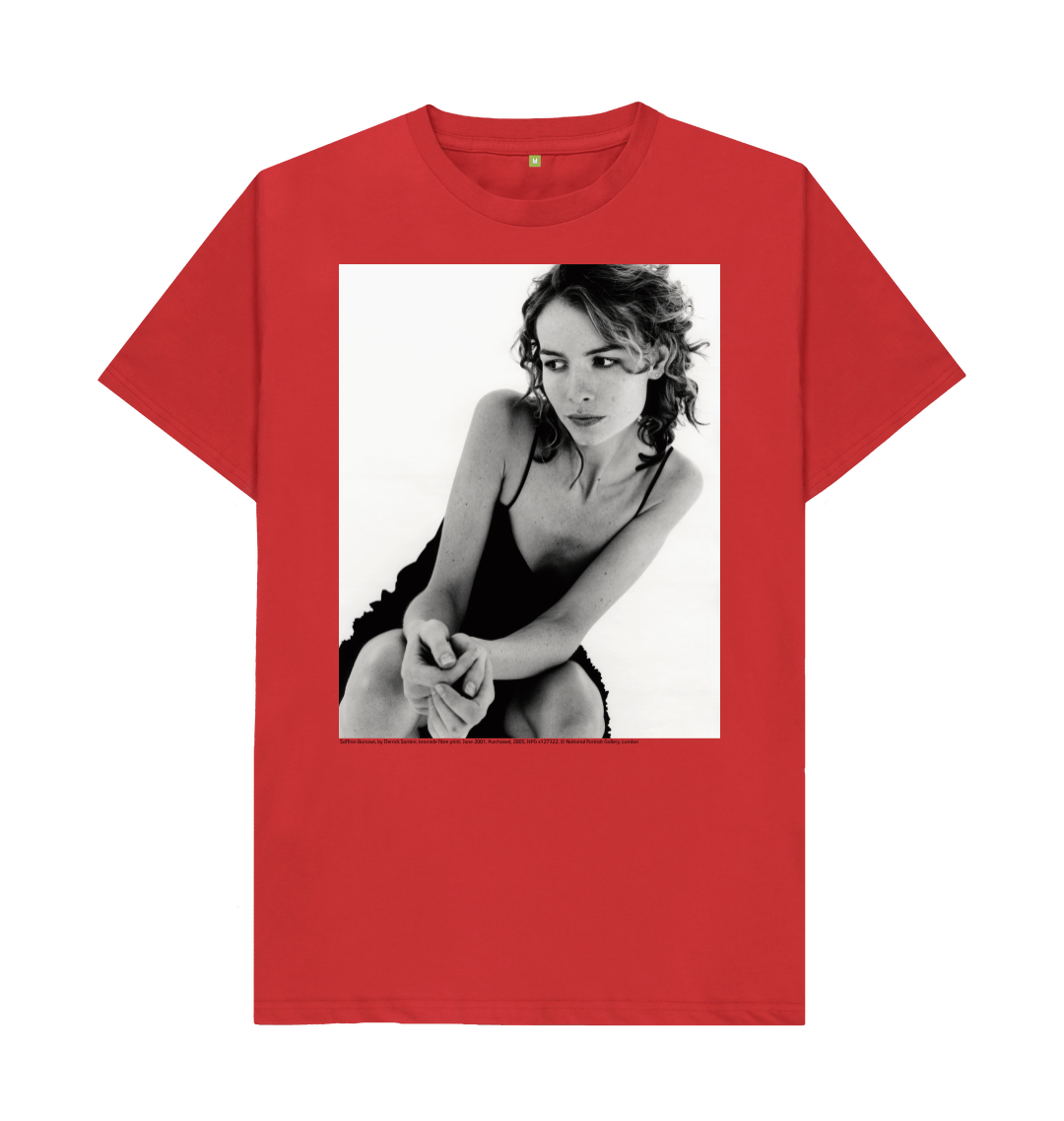 Red printed t shirt front