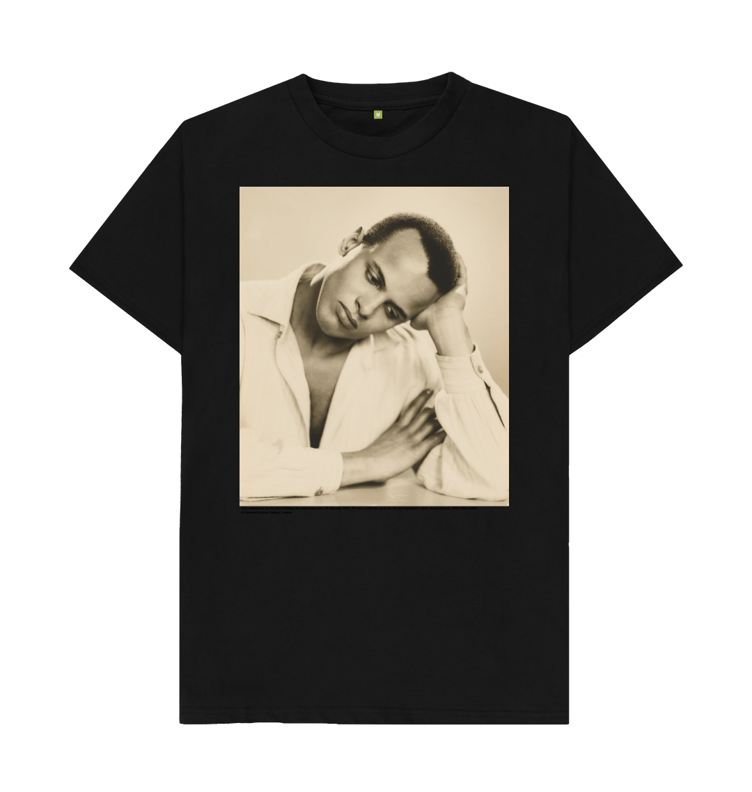 Black printed t shirt front