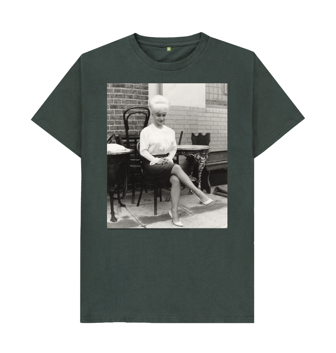 Dark grey printed t shirt front