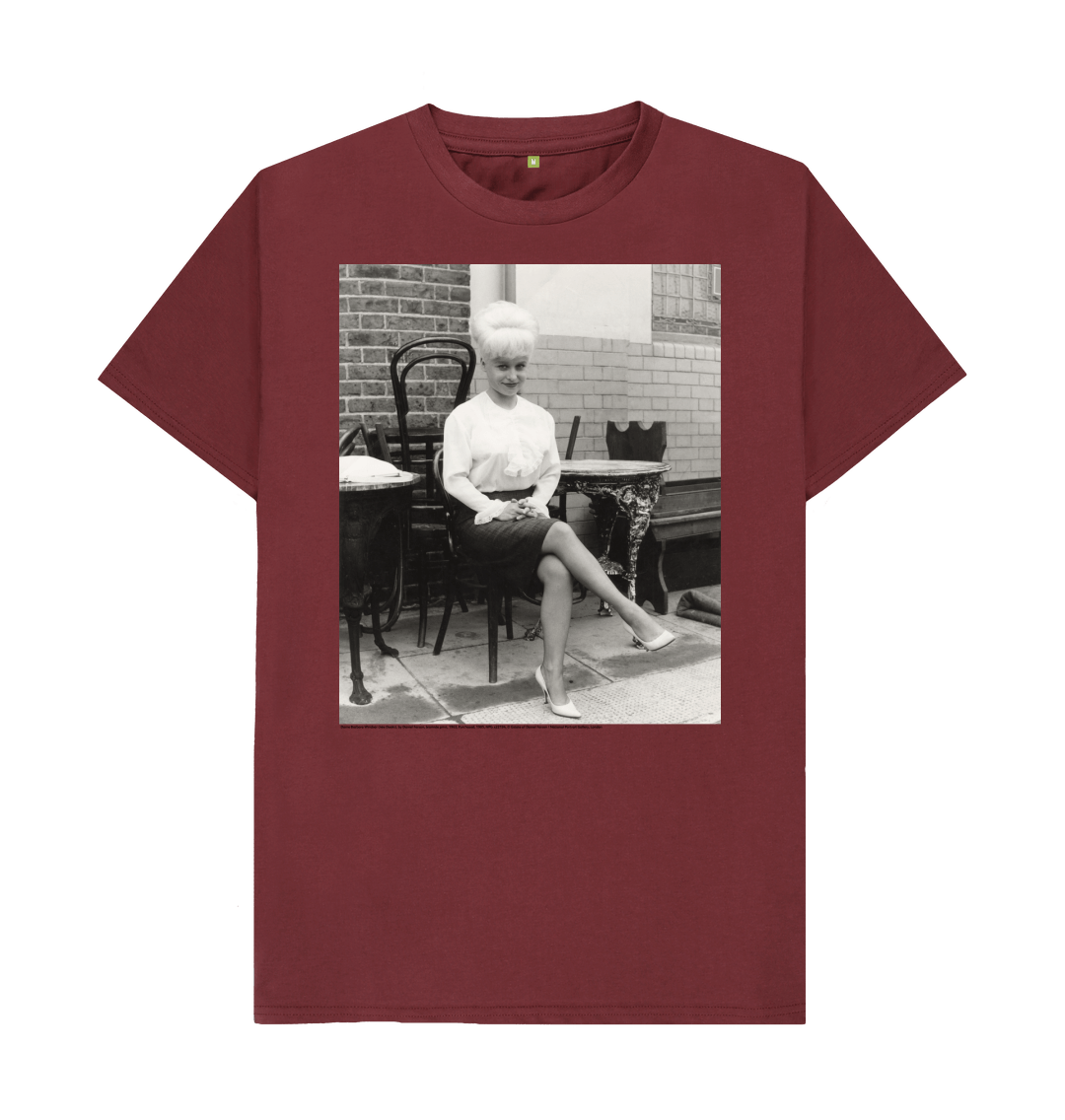 Red wine printed t shirt front