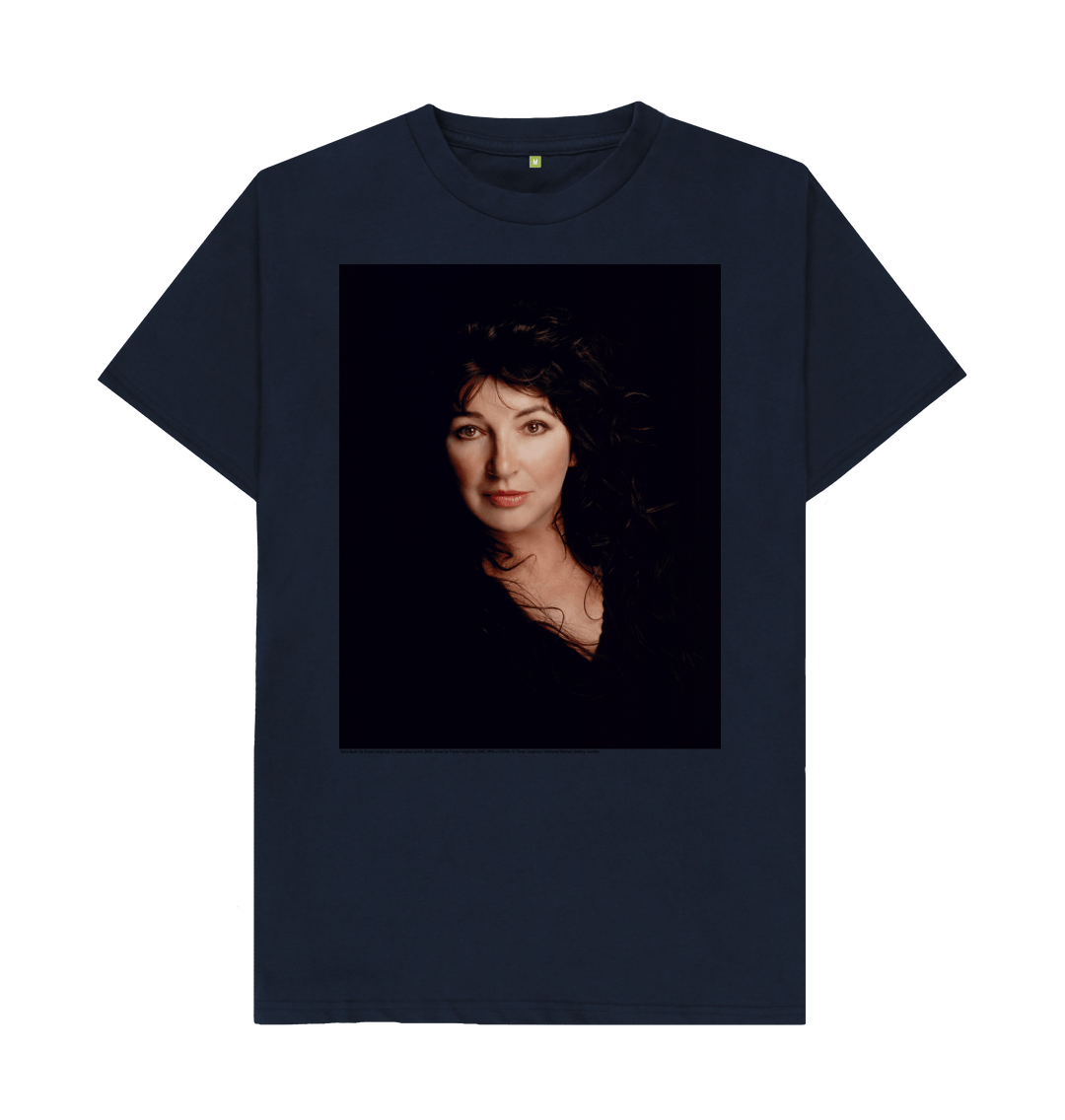 Navy blue printed t shirt front