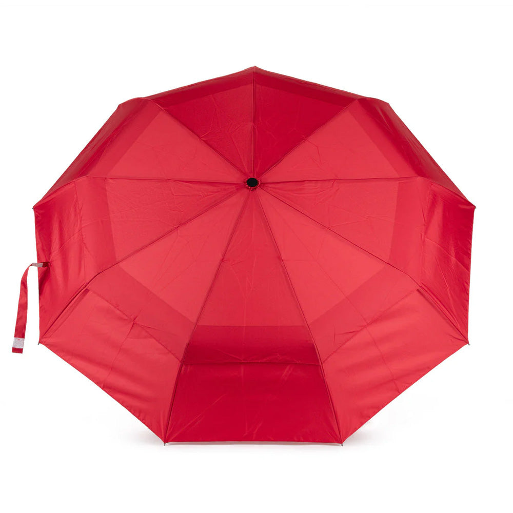 Waterloo umbrella cranberry top view