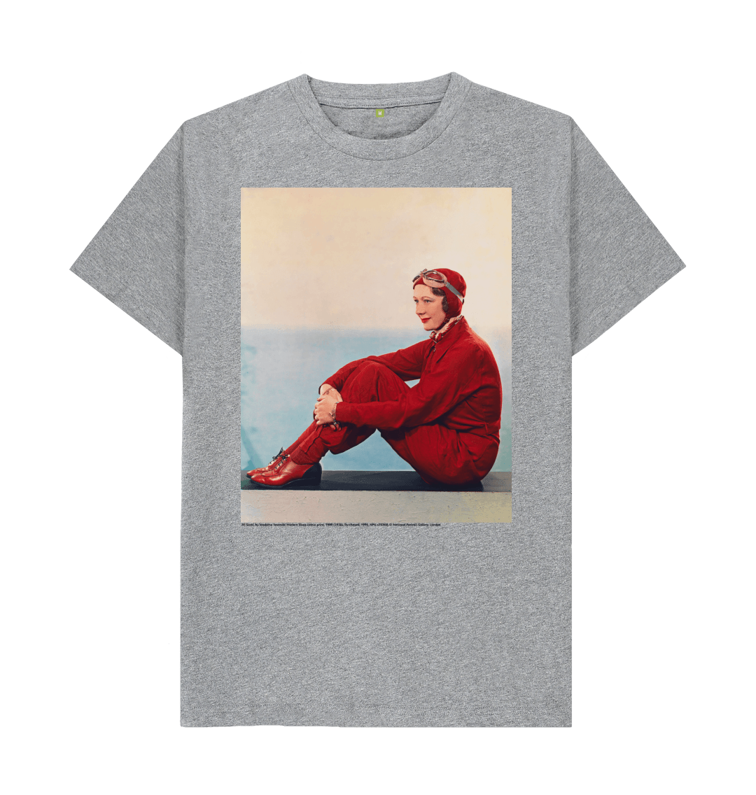 Athletic grey printed t shirt front