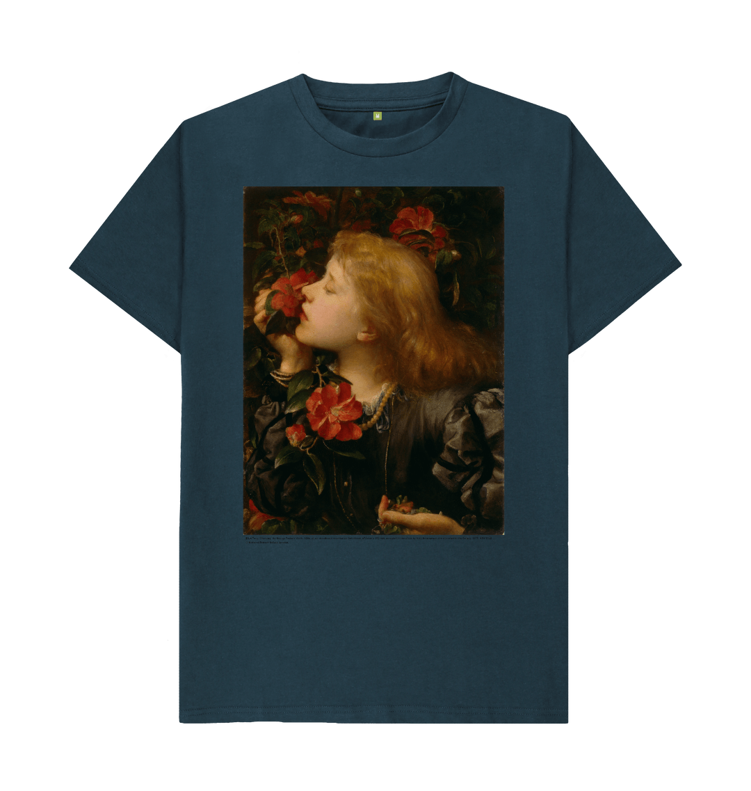 Denim blue printed t shirt front