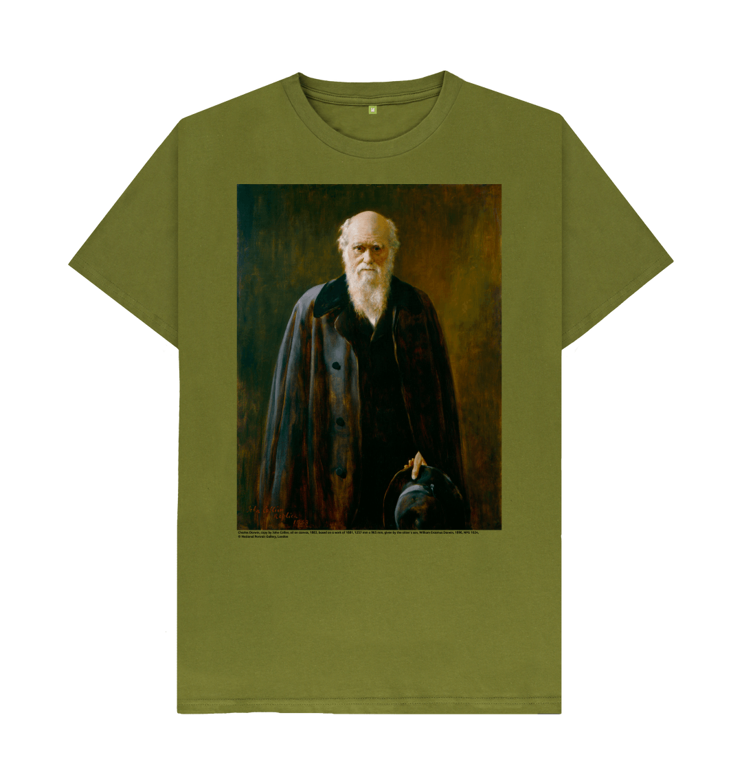 Moss green printed t shirt front
