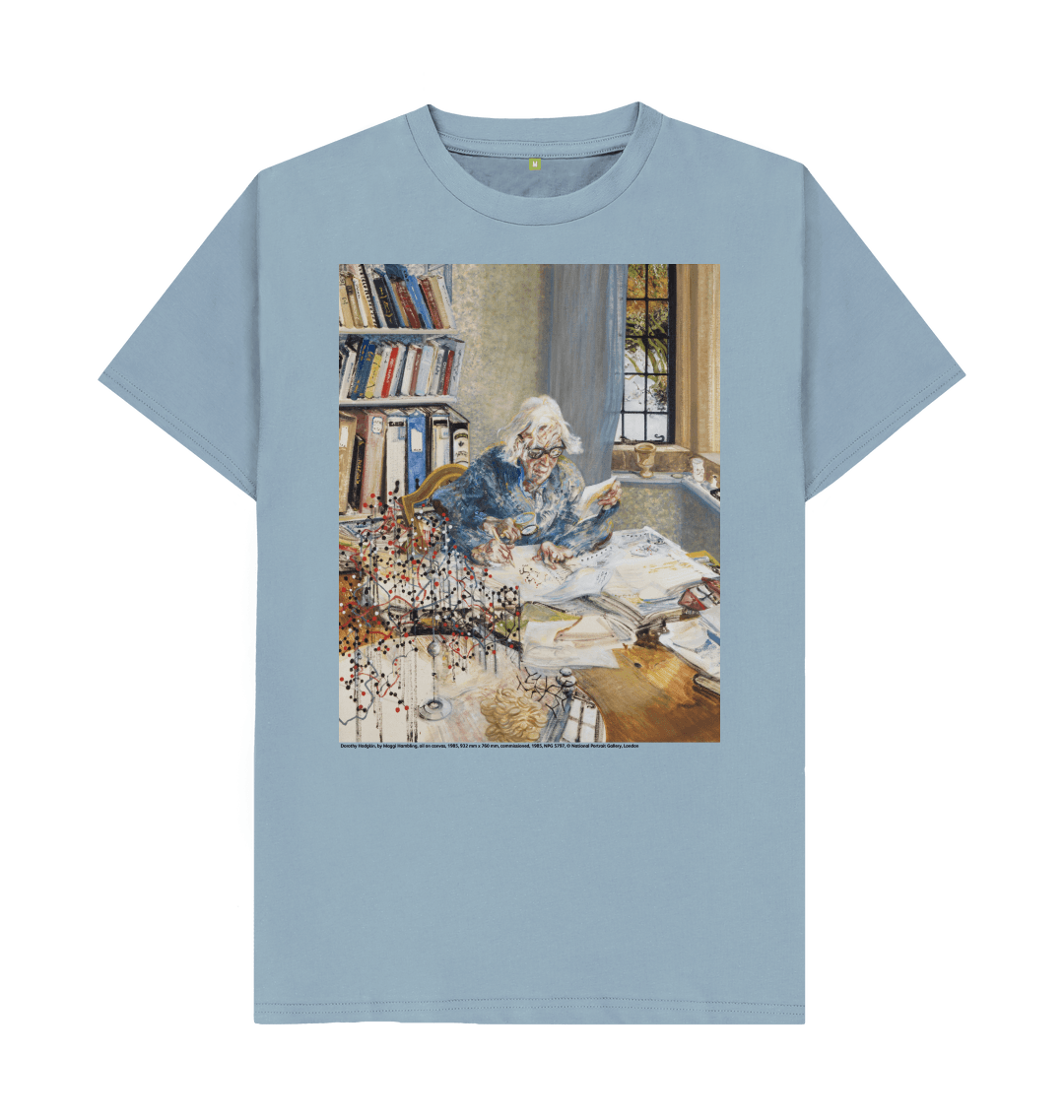 Stone blue printed t shirt front