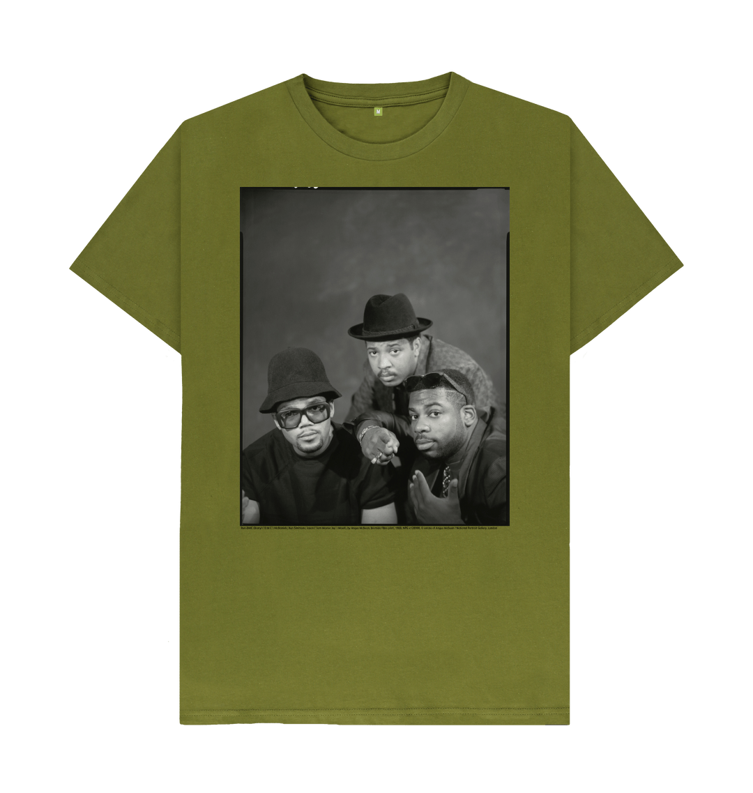 Moss green printed t shirt front