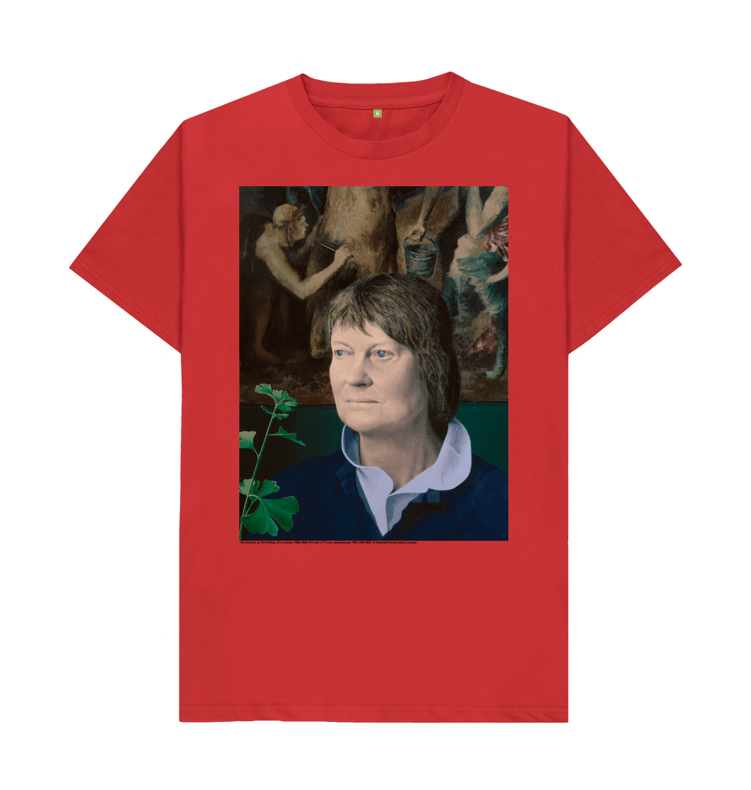 Red printed t shirt front