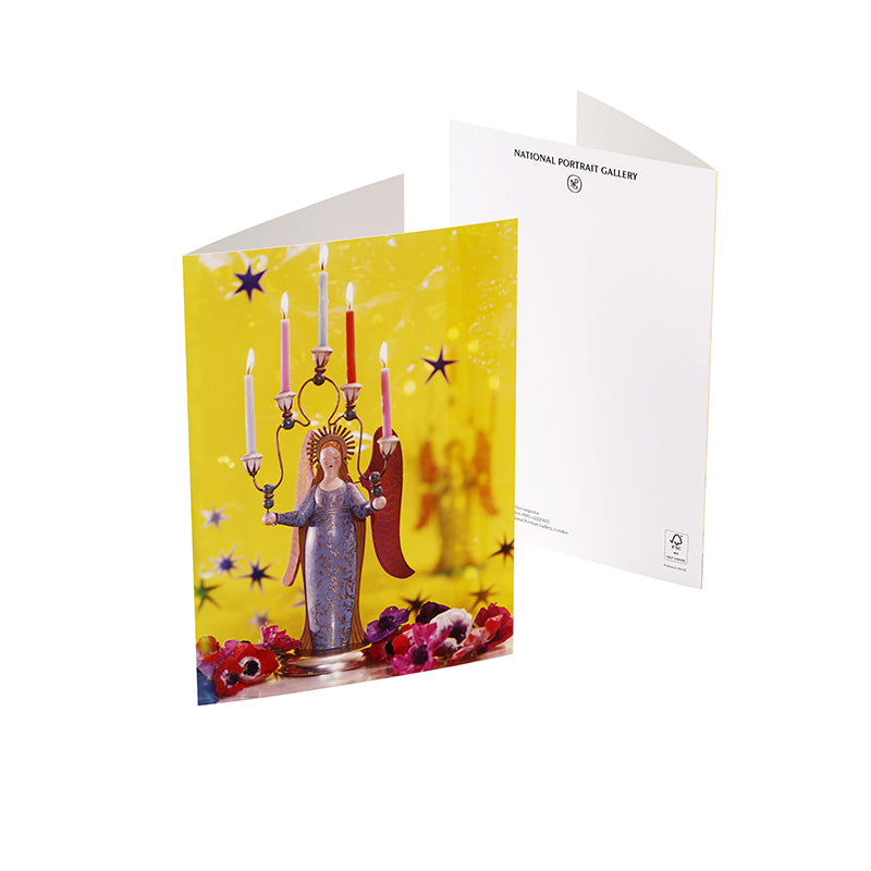 Yevonde christmas card angels burning candles side