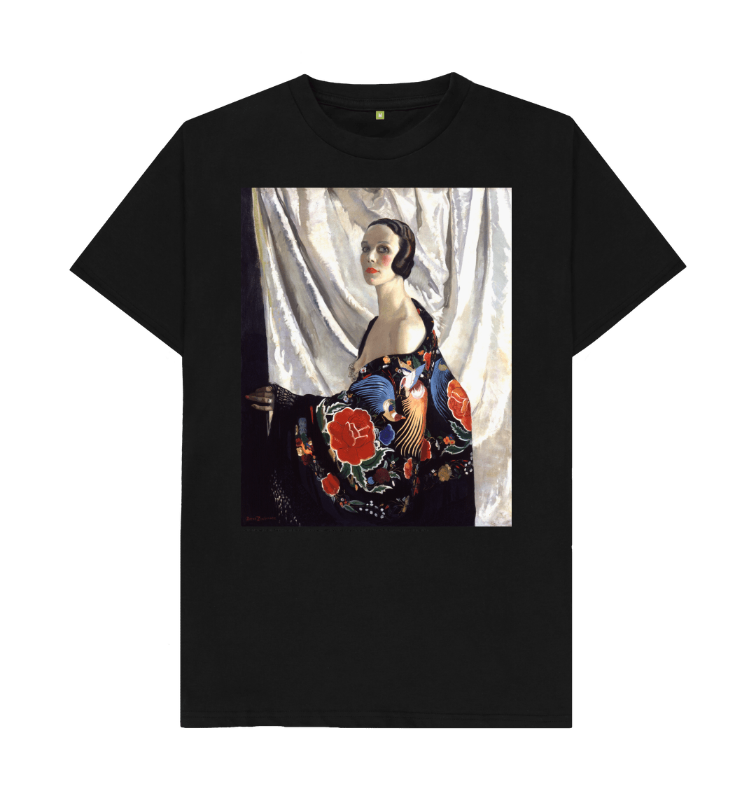 Black printed t shirt front