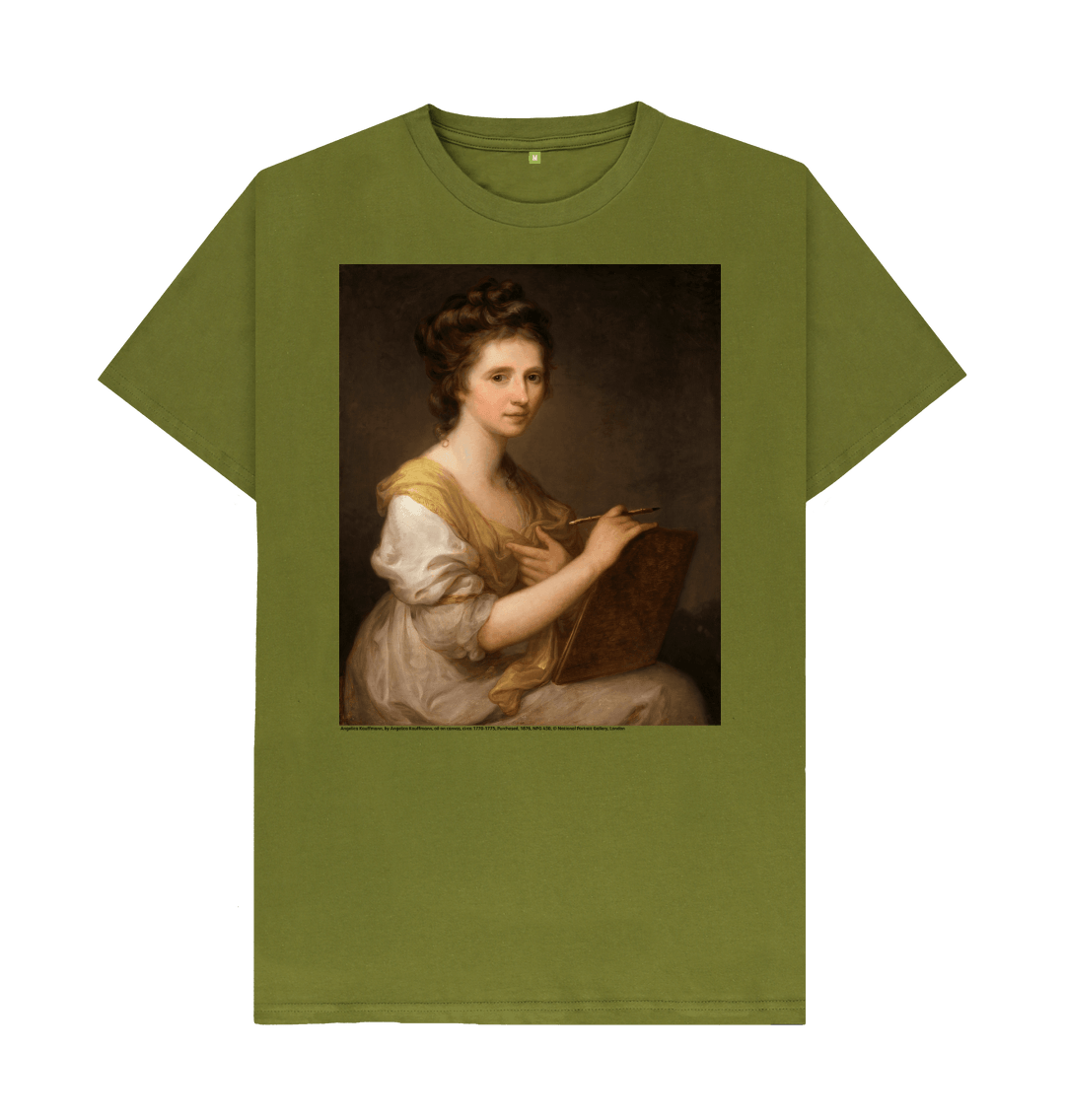 Moss green printed t shirt front
