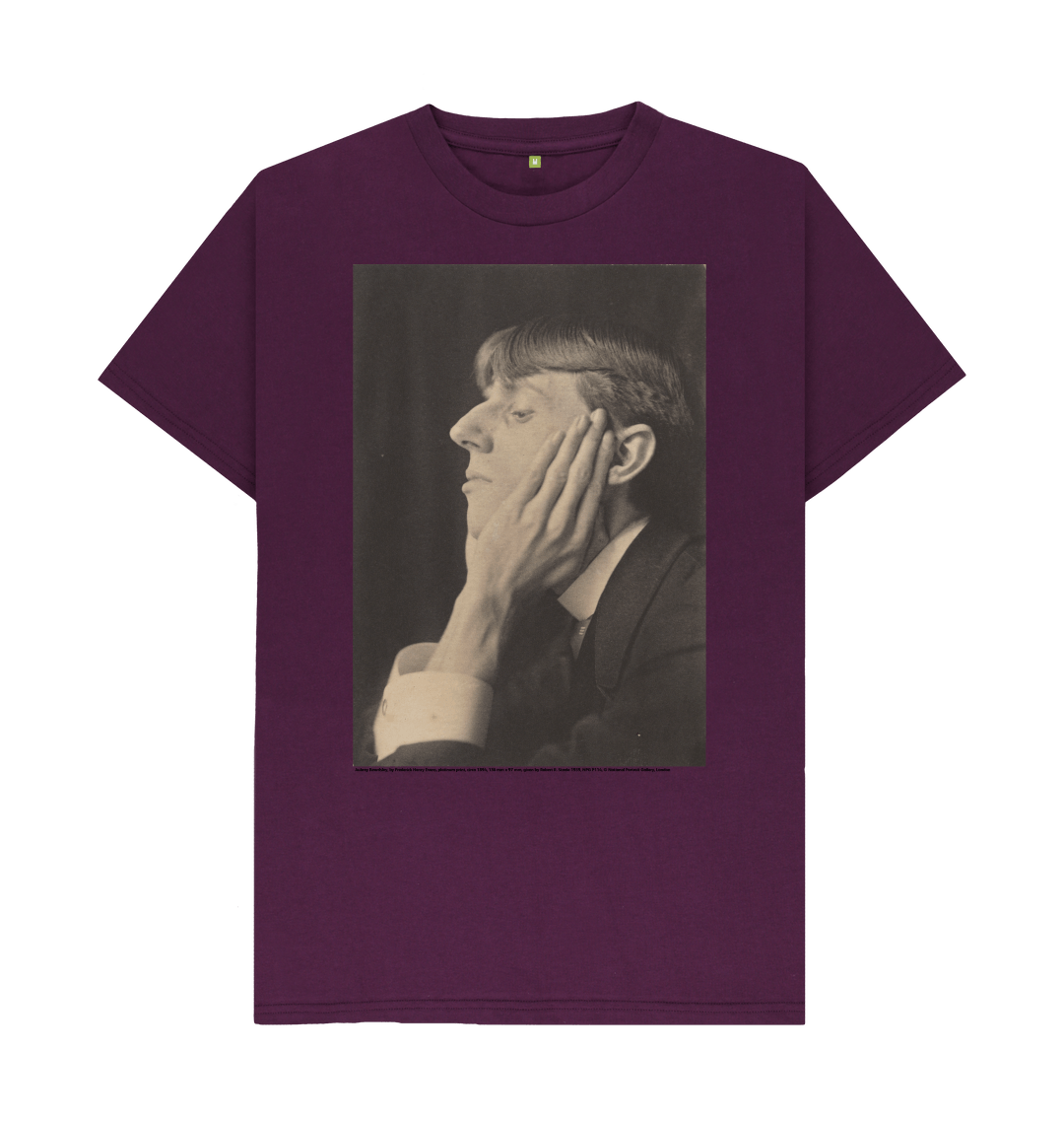 Purple printed t shirt front