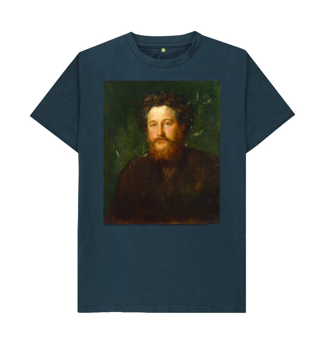 Denim blue william morris unisex t shirt