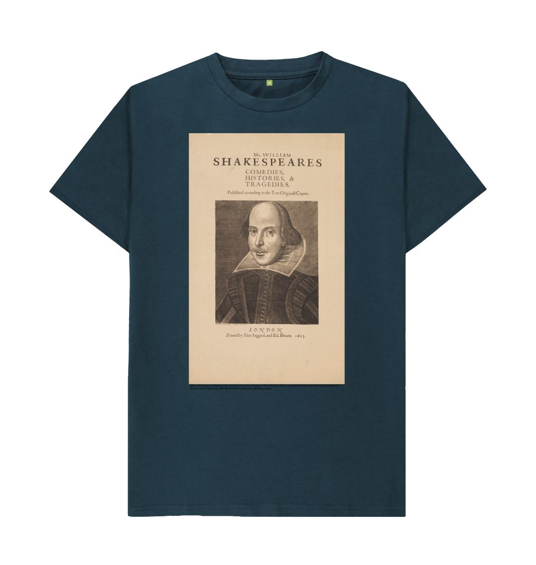 Denim blue william shakespeare unisex t shirt