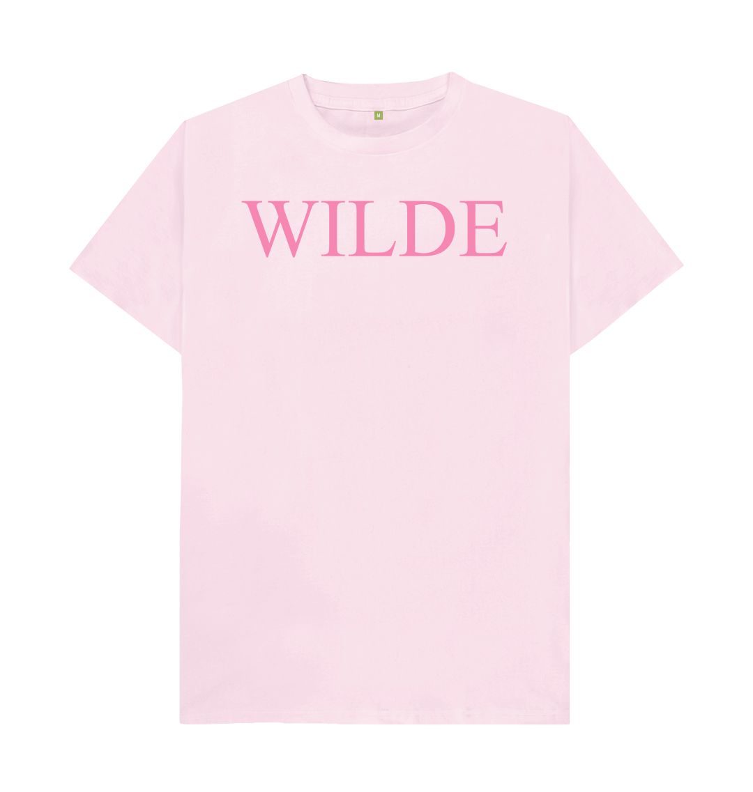 Pink wilde men's crew t shirt