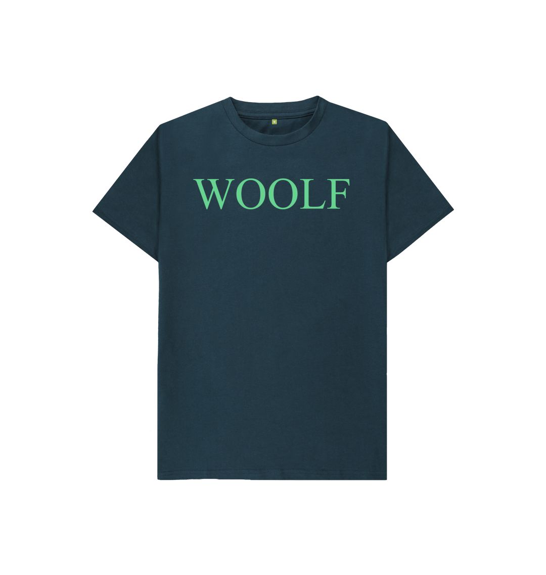 Denim blue kids woolf t shirt