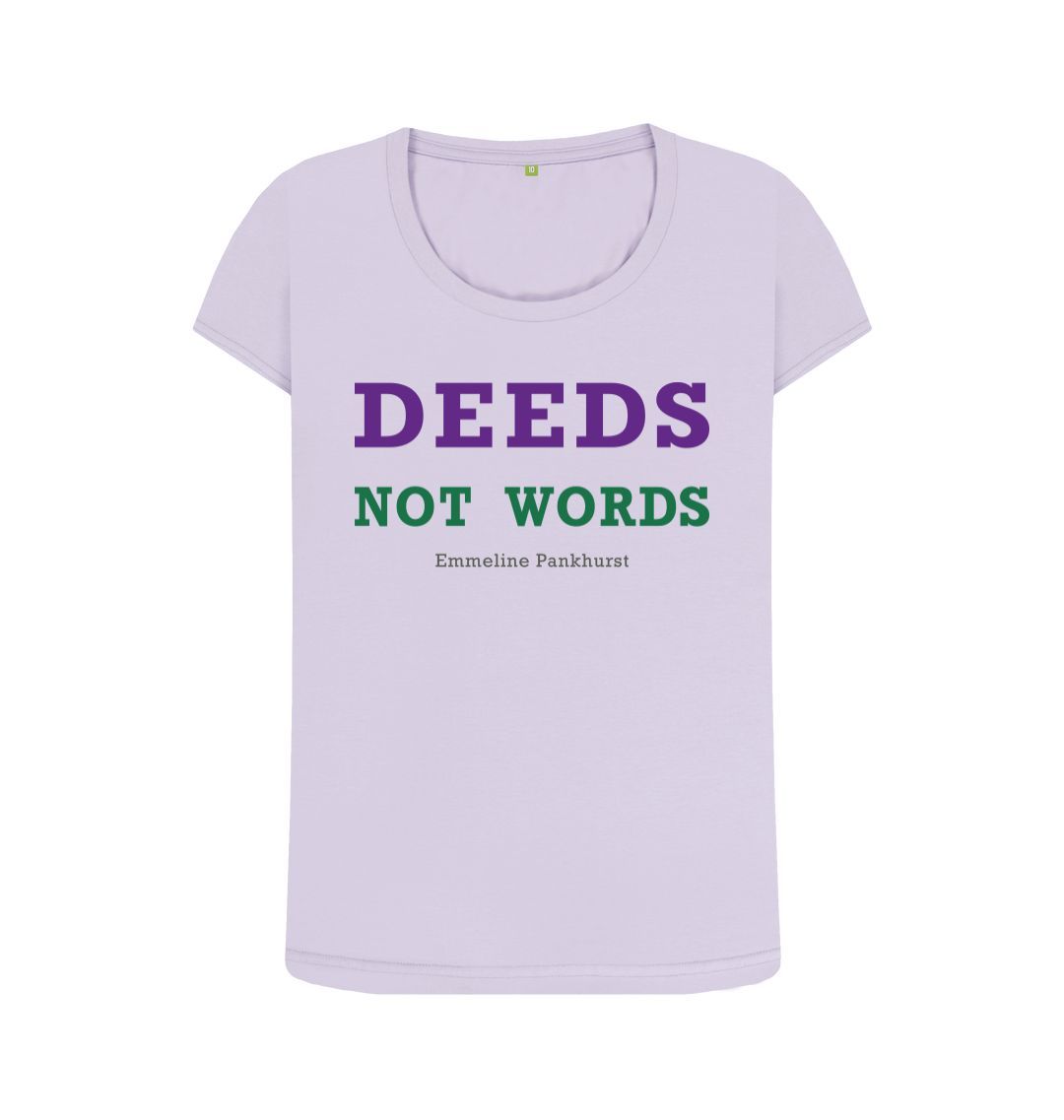 Violet emmeline pankhurst quote womens scoop t shirt