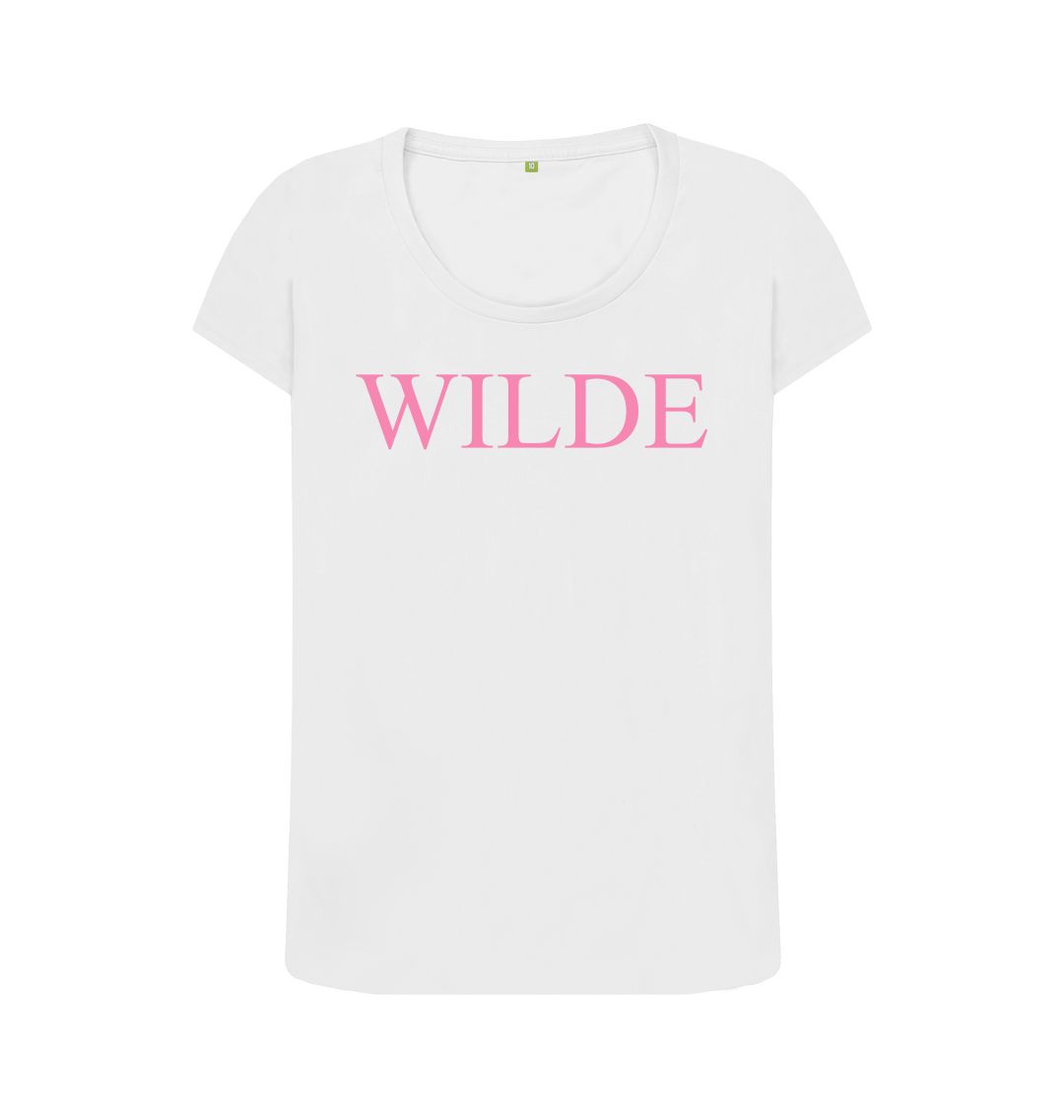 White wilde women's scoop neck t shirt
