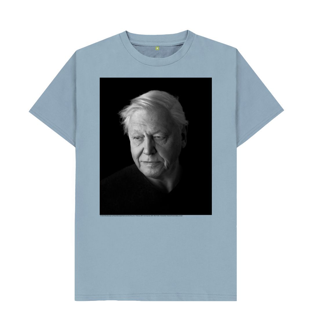 Stone blue sir david attenborough unisex crew neck t shirt