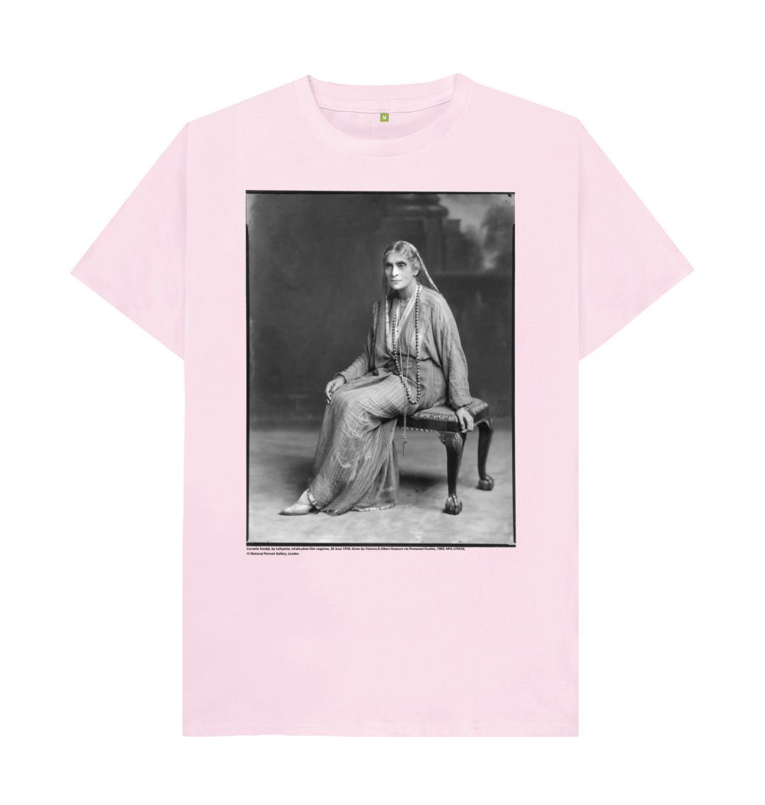 Pink cornelia sorabji unisex crew neck t shirt