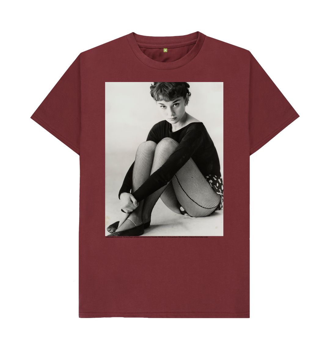 Red wine audrey hepburn unisex t shirt