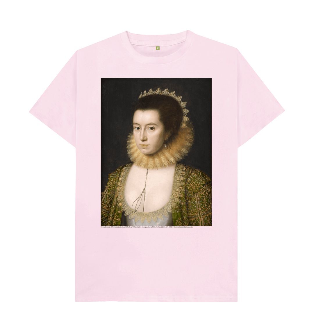 Pink anne, countess of pembroke unisex crew neck t shirt