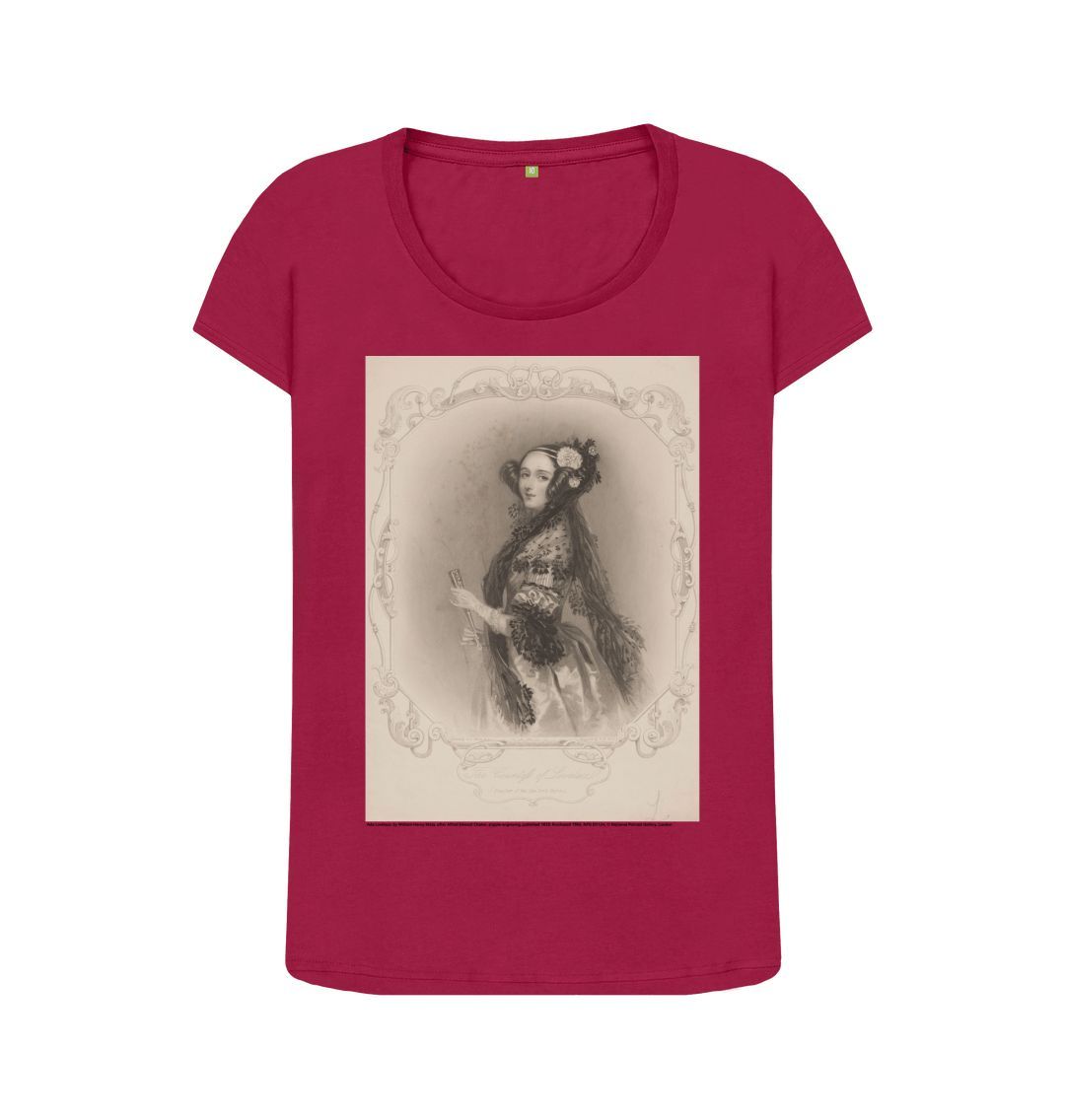 Cherry ada lovelace women's scoop neck t shirt