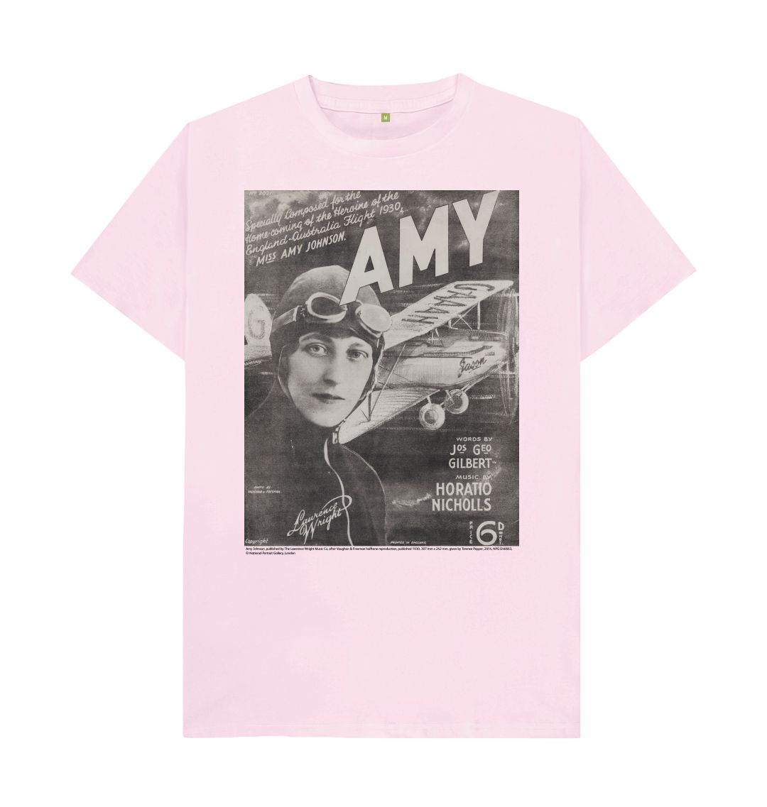 Pink amy johnson sheet music cover unisex t shirt