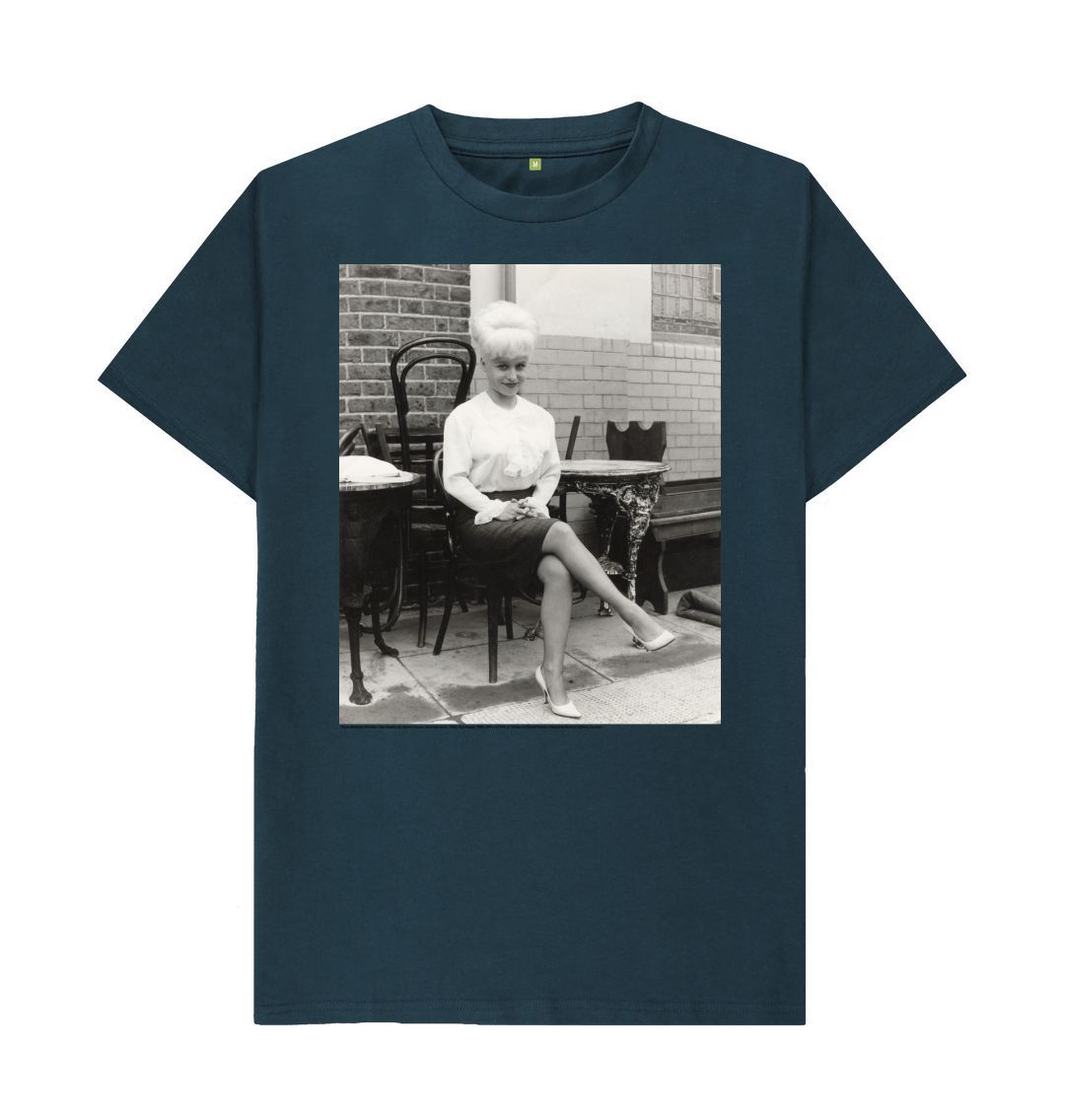 Denim blue dame barbara windsor unisex crew neck t shirt
