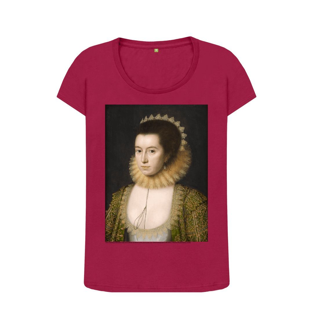 Cherry anne, countess of pembroke women's scoop neck t shirt