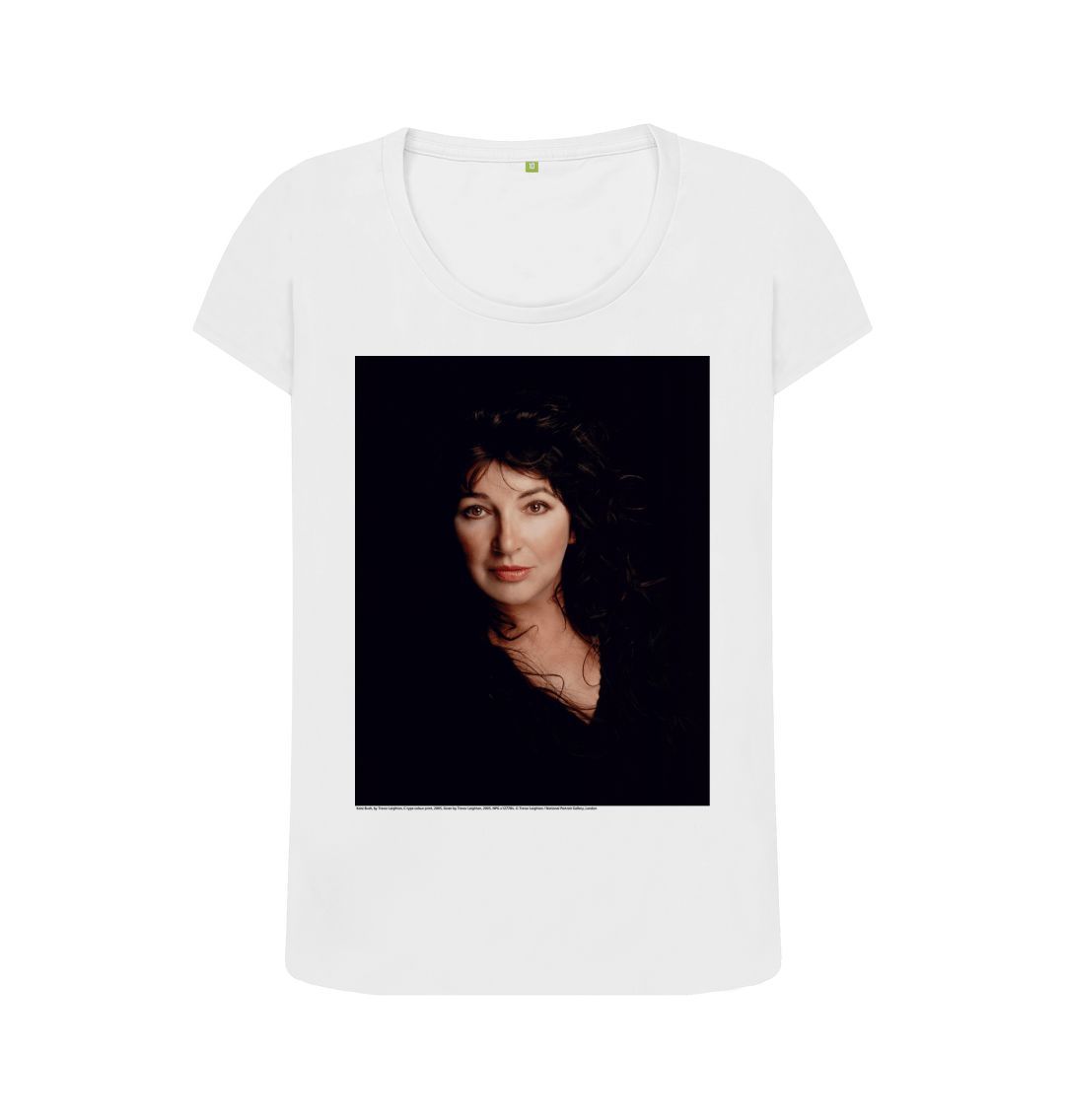 White kate bush women's scoop neck t shirt