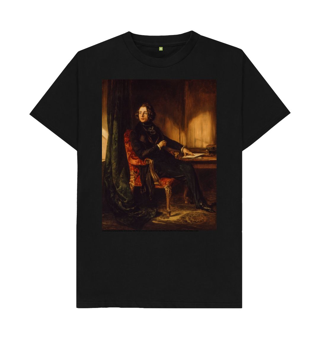 Black charles dickens unisex t shirt