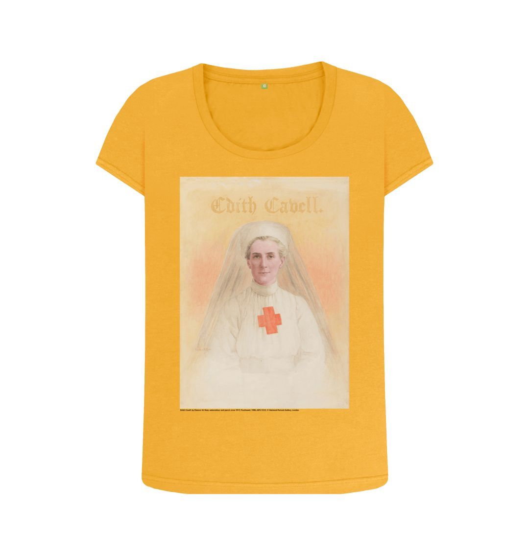 Mustard edith cavell women's scoop neck t shirt