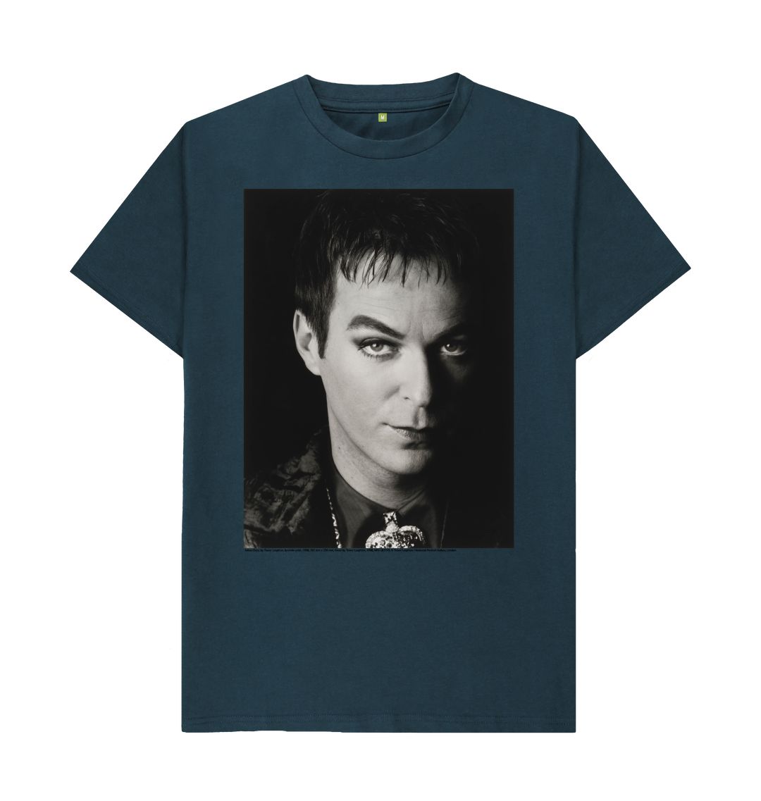 Denim blue julian clary unisex t shirt