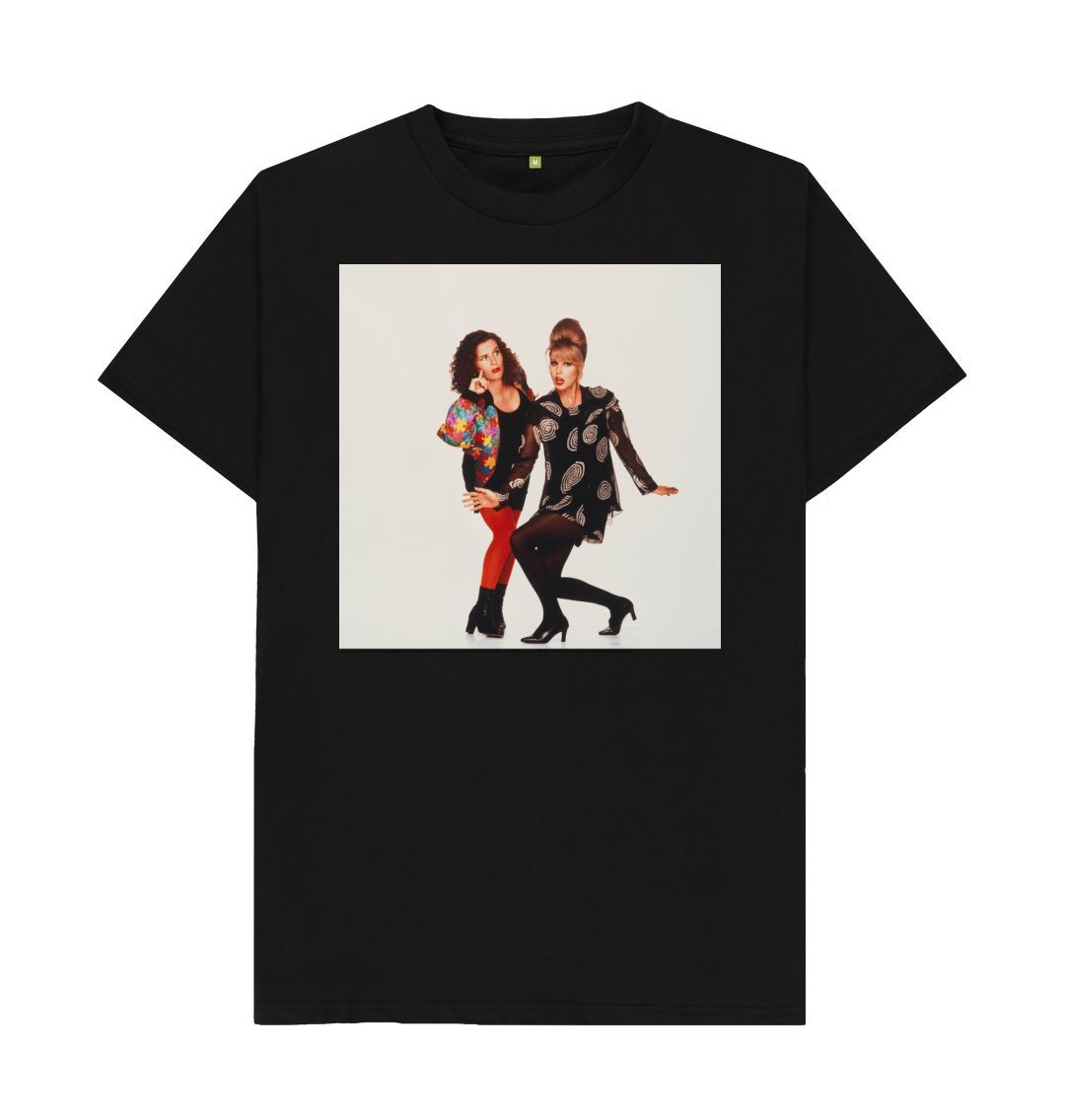 Black joanna lumley; jennifer saunders as edina and patsy in 'absolutely fabulous' unisex crew neck t shirt