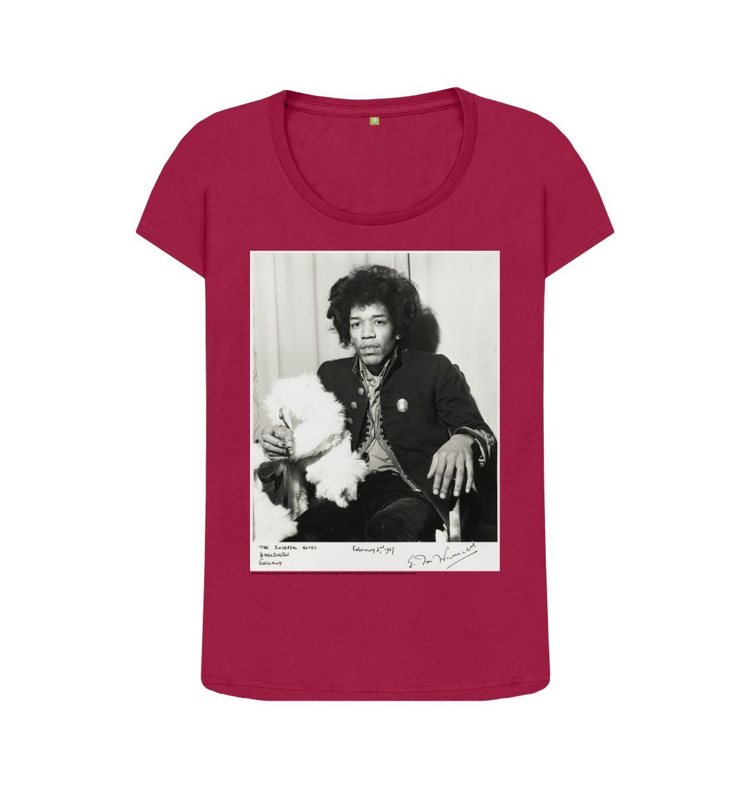 Cherry jimi hendrix women's scoop neck t shirt