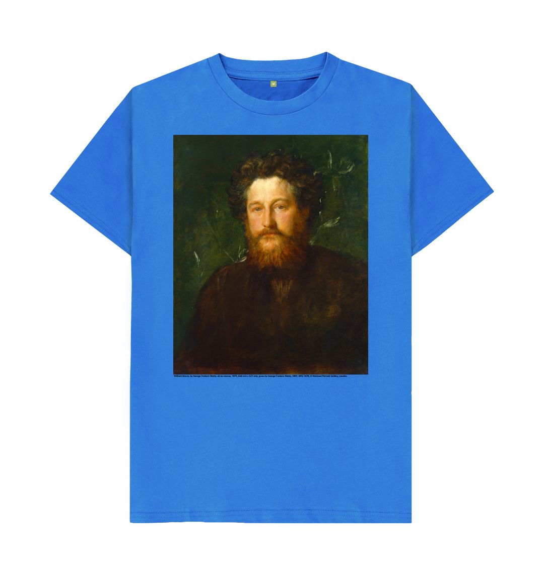 Bright blue william morris unisex t shirt