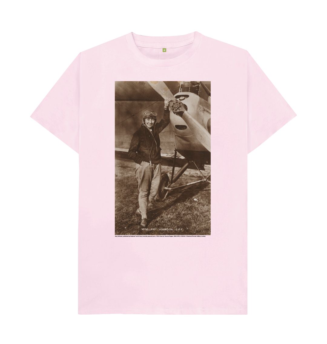 Pink amy johnson unisex t shirt