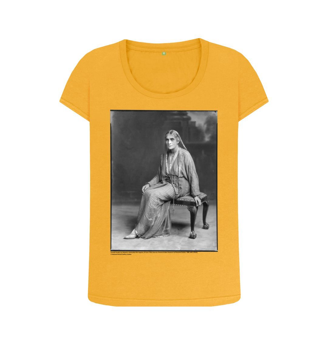 Mustard cornelia sorabji women's scoop neck t shirt