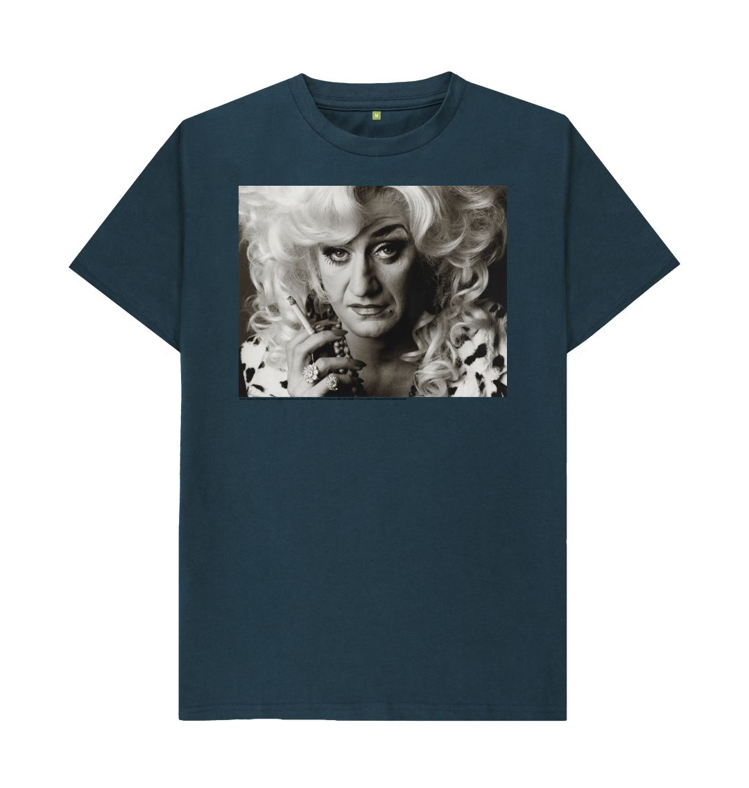 Denim blue paul o'grady as lily savage unisex t shirt