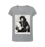 Athletic Grey Jimi Hendrix Women's Scoop Neck T-shirt