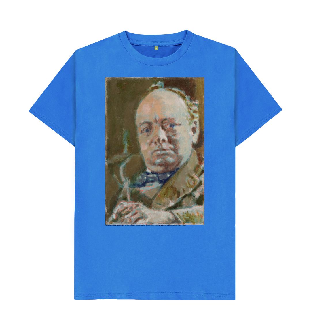 Bright blue winston churchill unisex t shirt
