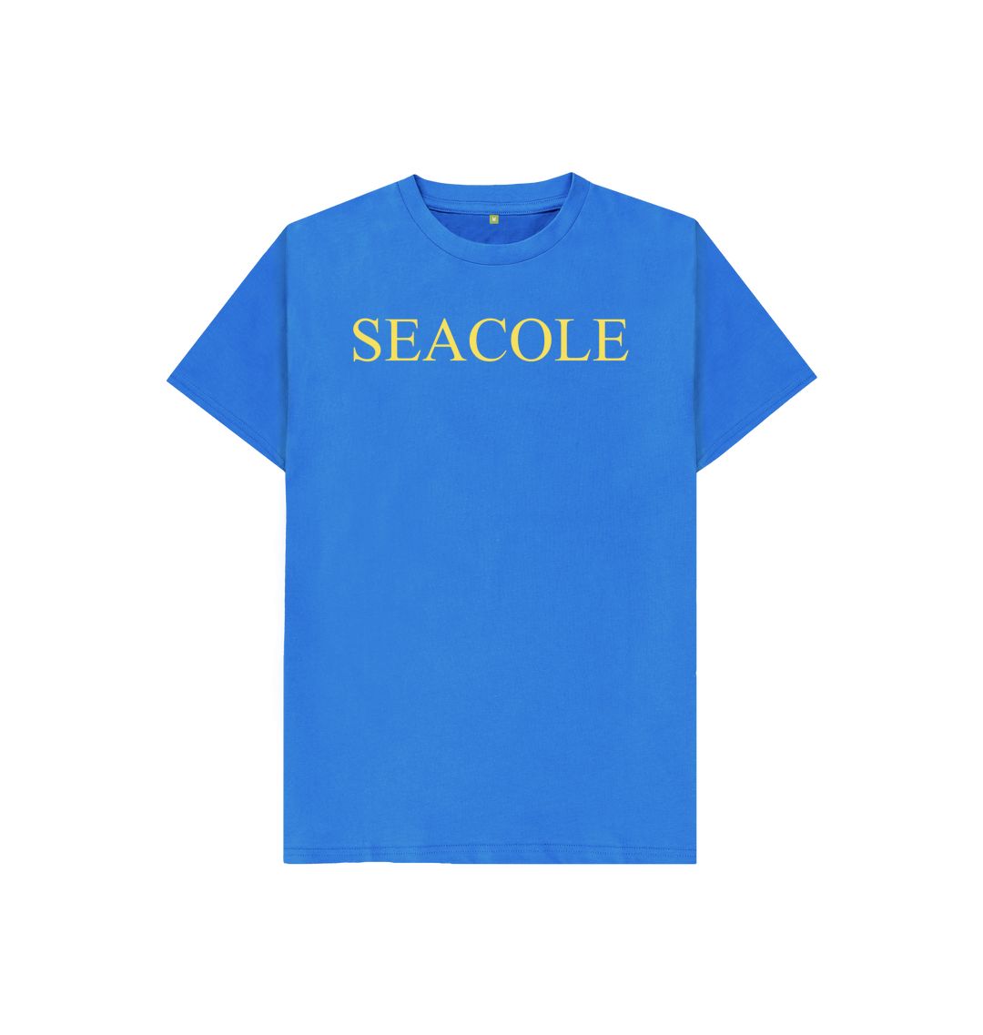 Bright blue kids seacole t shirt