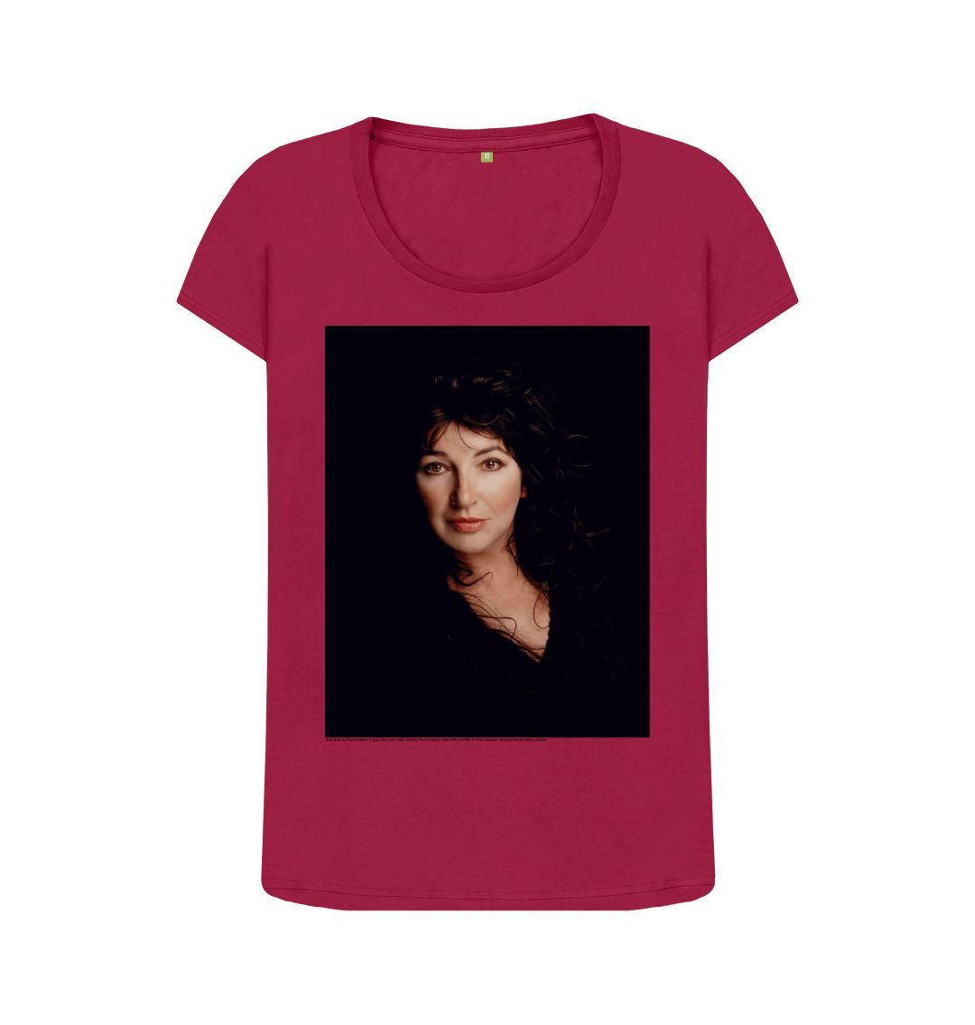 Cherry kate bush women's scoop neck t shirt