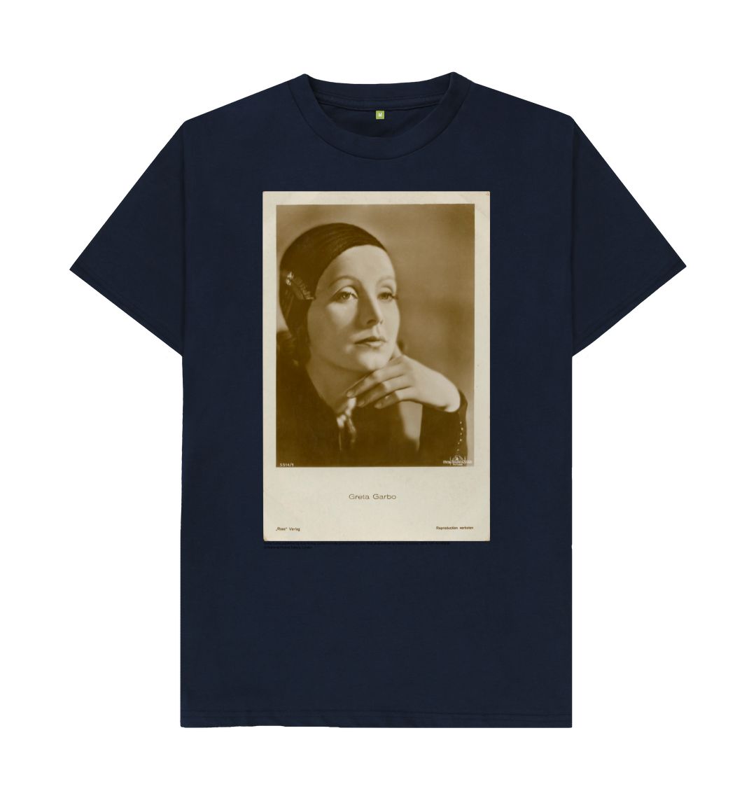 Navy blue greta garbo by ross verlag unisex t shirt