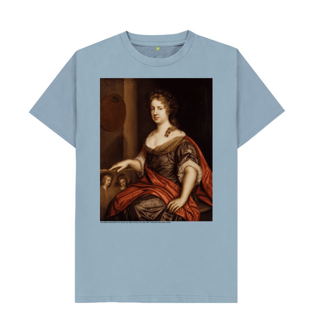 Stone blue mary beale unisex crew neck t shirt