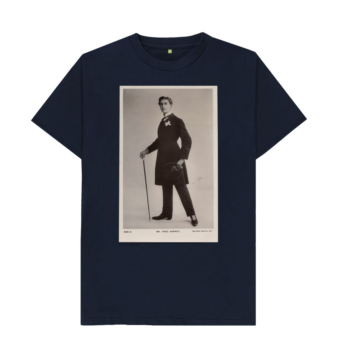 Navy blue fred barnes unisex t shirt