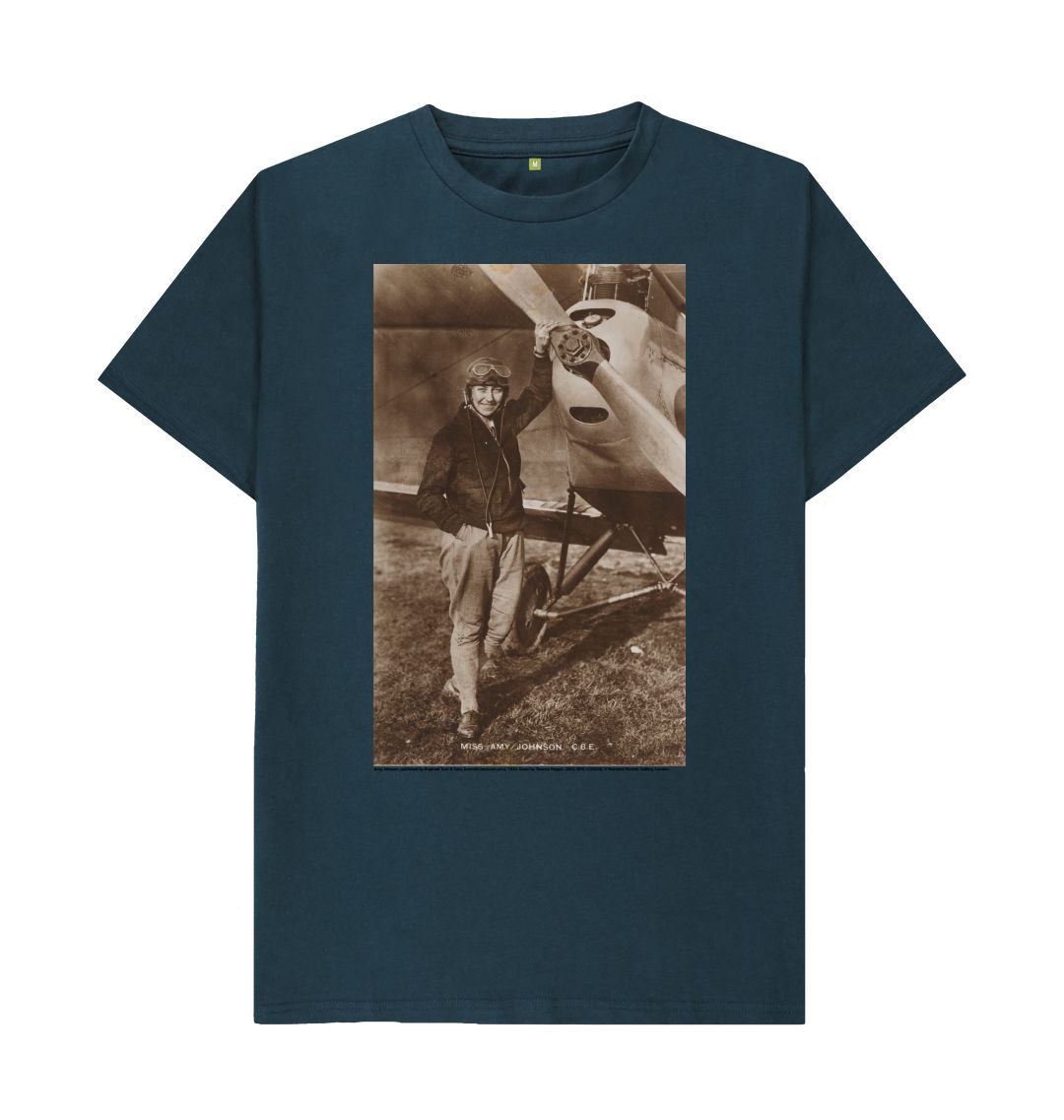 Denim blue amy johnson unisex t shirt